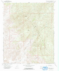 Wabayuma Peak Arizona Historical topographic map, 1:24000 scale, 7.5 X 7.5 Minute, Year 1967