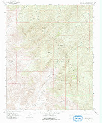 Wabayuma Peak Arizona Historical topographic map, 1:24000 scale, 7.5 X 7.5 Minute, Year 1967