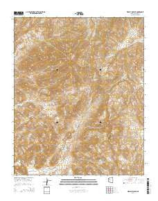 Wabayuma Peak Arizona Current topographic map, 1:24000 scale, 7.5 X 7.5 Minute, Year 2014