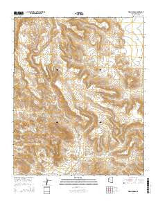 Warm Springs Arizona Current topographic map, 1:24000 scale, 7.5 X 7.5 Minute, Year 2014