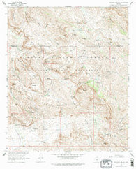 Weavers Needle Arizona Historical topographic map, 1:24000 scale, 7.5 X 7.5 Minute, Year 1966