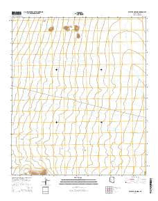 West of Pisinimo Arizona Current topographic map, 1:24000 scale, 7.5 X 7.5 Minute, Year 2014