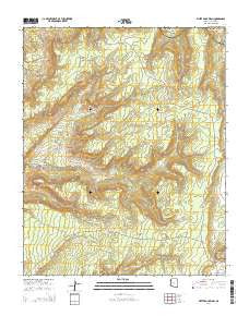 White Rock Wash Arizona Current topographic map, 1:24000 scale, 7.5 X 7.5 Minute, Year 2014