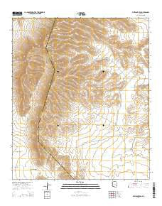 Whitlock Peak Arizona Current topographic map, 1:24000 scale, 7.5 X 7.5 Minute, Year 2014