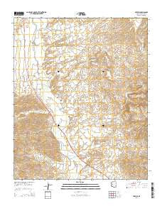 Wikieup Arizona Current topographic map, 1:24000 scale, 7.5 X 7.5 Minute, Year 2014