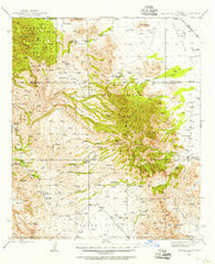 Winchester Mts. Arizona Historical topographic map, 1:62500 scale, 15 X 15 Minute, Year 1943
