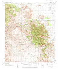 Winchester Mts. Arizona Historical topographic map, 1:62500 scale, 15 X 15 Minute, Year 1957