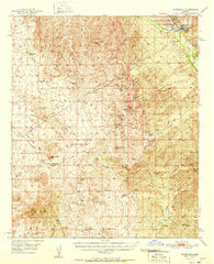 Winkelman Arizona Historical topographic map, 1:62500 scale, 15 X 15 Minute, Year 1951