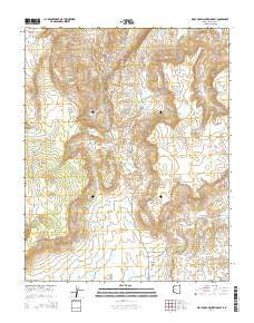 Wolf Hole Mountain East Arizona Current topographic map, 1:24000 scale, 7.5 X 7.5 Minute, Year 2014
