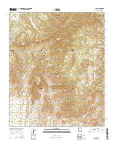 Yarnell Arizona Current topographic map, 1:24000 scale, 7.5 X 7.5 Minute, Year 2014