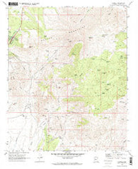 Yarnell Arizona Historical topographic map, 1:24000 scale, 7.5 X 7.5 Minute, Year 1969