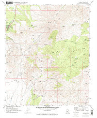 Yarnell Arizona Historical topographic map, 1:24000 scale, 7.5 X 7.5 Minute, Year 1969