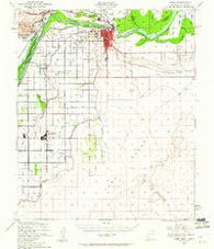 Yuma Arizona Historical topographic map, 1:62500 scale, 15 X 15 Minute, Year 1940