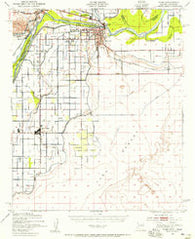 Yuma Arizona Historical topographic map, 1:62500 scale, 15 X 15 Minute, Year 1940