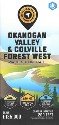 Buy map Okanogan Valley & Colville Forest West Adventure Topographic Map