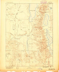 Alturas California Historical topographic map, 1:250000 scale, 1 X 1 Degree, Year 1886