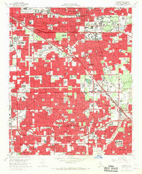 Anaheim California Historical topographic map, 1:24000 scale, 7.5 X 7.5 Minute, Year 1965
