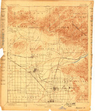 Anaheim California Historical topographic map, 1:62500 scale, 15 X 15 Minute, Year 1898