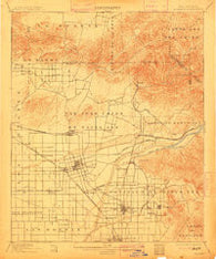 Anaheim California Historical topographic map, 1:62500 scale, 15 X 15 Minute, Year 1901