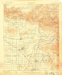 Anaheim California Historical topographic map, 1:62500 scale, 15 X 15 Minute, Year 1901