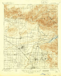 Anaheim California Historical topographic map, 1:62500 scale, 15 X 15 Minute, Year 1901