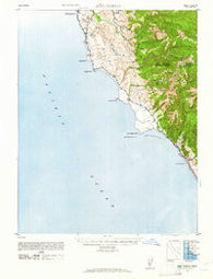 Ano Nuevo California Historical topographic map, 1:62500 scale, 15 X 15 Minute, Year 1948