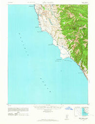 Ano Nuevo California Historical topographic map, 1:62500 scale, 15 X 15 Minute, Year 1948