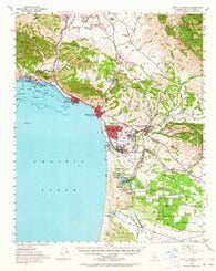 Arroyo Grande California Historical topographic map, 1:62500 scale, 15 X 15 Minute, Year 1952