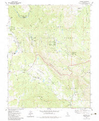 Auberry California Historical topographic map, 1:24000 scale, 7.5 X 7.5 Minute, Year 1983
