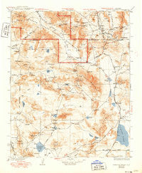 Avawatz Mountains California Historical topographic map, 1:250000 scale, 1 X 1 Degree, Year 1933