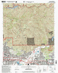 Azusa California Historical topographic map, 1:24000 scale, 7.5 X 7.5 Minute, Year 1995