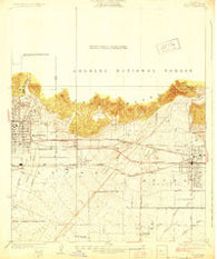 Azusa California Historical topographic map, 1:24000 scale, 7.5 X 7.5 Minute, Year 1928