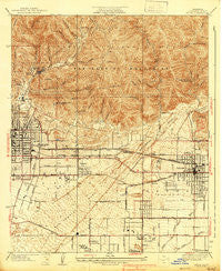 Azusa California Historical topographic map, 1:24000 scale, 7.5 X 7.5 Minute, Year 1939