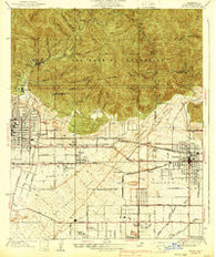 Azusa California Historical topographic map, 1:24000 scale, 7.5 X 7.5 Minute, Year 1939