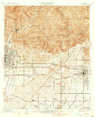 Azusa California Historical topographic map, 1:24000 scale, 7.5 X 7.5 Minute, Year 1939