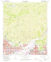 Azusa California Historical topographic map, 1:24000 scale, 7.5 X 7.5 Minute, Year 1966