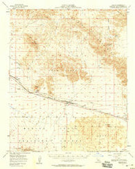 Bagdad California Historical topographic map, 1:62500 scale, 15 X 15 Minute, Year 1956
