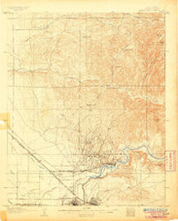 Bakersfield California Historical topographic map, 1:62500 scale, 15 X 15 Minute, Year 1906