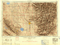 Bakersfield California Historical topographic map, 1:250000 scale, 1 X 2 Degree, Year 1948