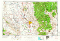 Bakersfield California Historical topographic map, 1:250000 scale, 1 X 2 Degree, Year 1966
