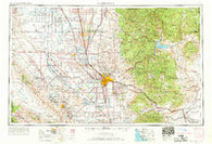Bakersfield California Historical topographic map, 1:250000 scale, 1 X 2 Degree, Year 1962