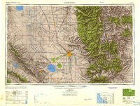 Bakersfield California Historical topographic map, 1:250000 scale, 1 X 2 Degree, Year 1948