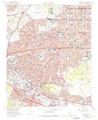 Baldwin Park California Historical topographic map, 1:24000 scale, 7.5 X 7.5 Minute, Year 1966