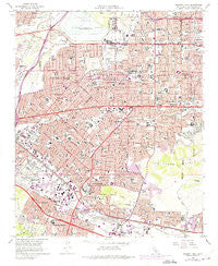 Baldwin Park California Historical topographic map, 1:24000 scale, 7.5 X 7.5 Minute, Year 1966