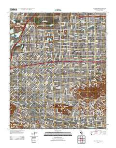 Baldwin Park California Historical topographic map, 1:24000 scale, 7.5 X 7.5 Minute, Year 2012