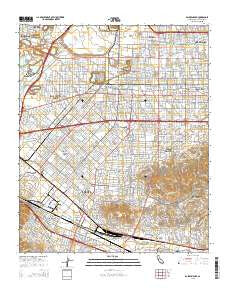 Baldwin Park California Current topographic map, 1:24000 scale, 7.5 X 7.5 Minute, Year 2015