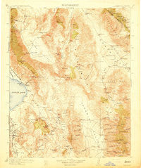 Ballarat California Historical topographic map, 1:250000 scale, 1 X 1 Degree, Year 1913