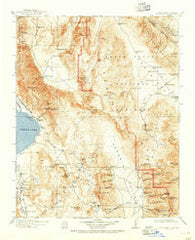 Ballarat California Historical topographic map, 1:250000 scale, 1 X 1 Degree, Year 1913