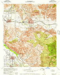 Banning California Historical topographic map, 1:62500 scale, 15 X 15 Minute, Year 1943