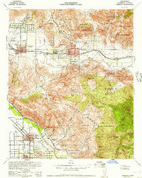 Banning California Historical topographic map, 1:62500 scale, 15 X 15 Minute, Year 1943